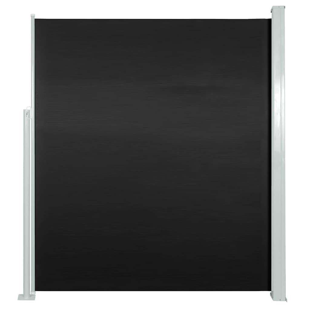 Patio Retractable Side Awning 120x500 cm Black