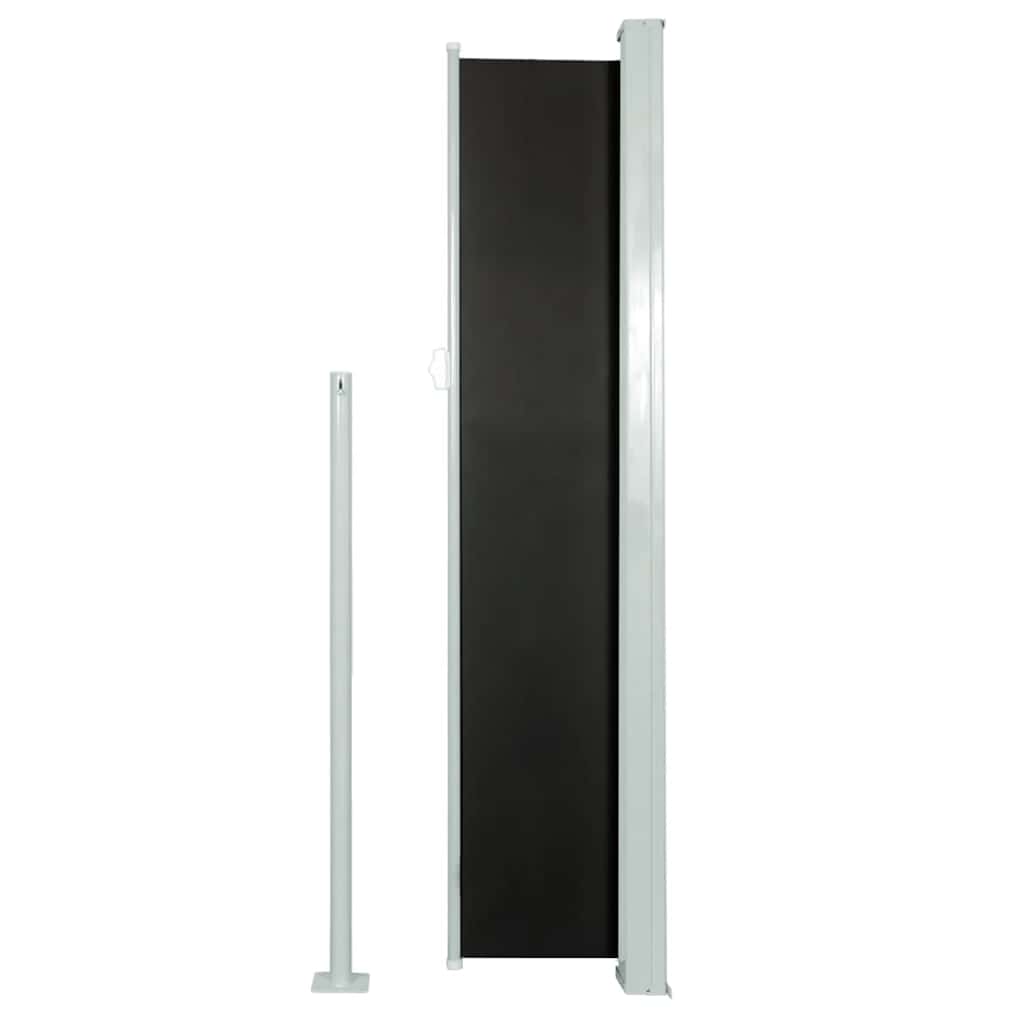 Patio Retractable Side Awning 120x500 cm Black
