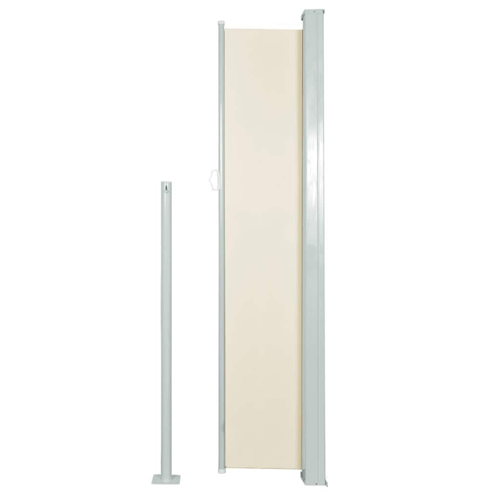 Patio Retractable Side Awning 120x500 cm Cream