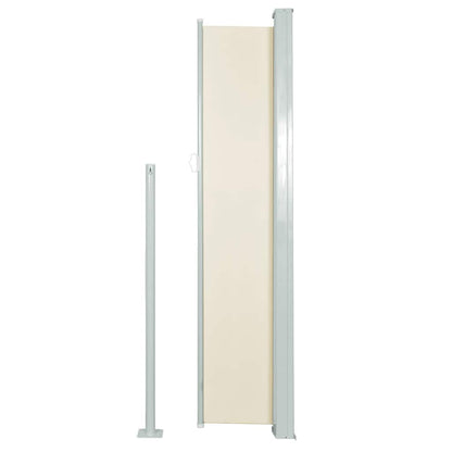 Patio Retractable Side Awning 120x500 cm Cream