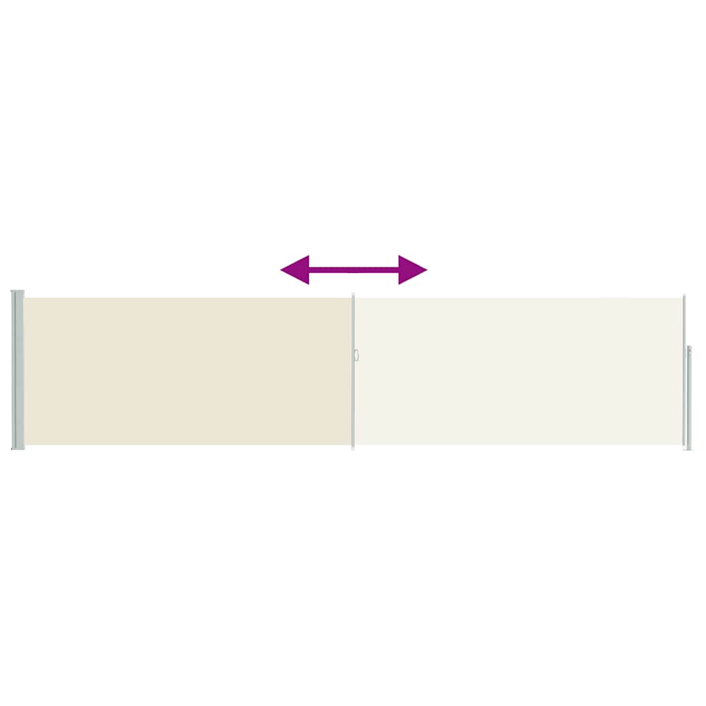 Side Awning | Cream | Polyester with PU coating, Powder-Coated Steel