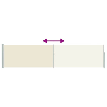 Side Awning | Cream | Polyester with PU coating, Powder-Coated Steel