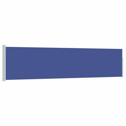 Side Awning | Blue fabric + grey steel cover