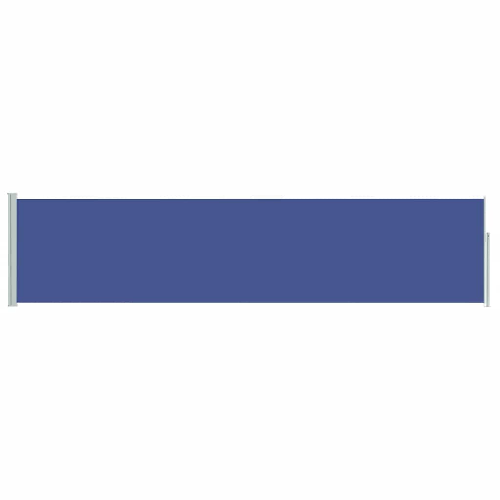 Patio Retractable Side Awning 120x500 cm Blue
