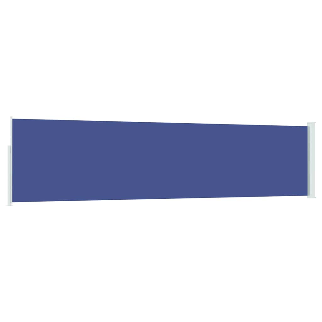 Side Awning | Blue fabric + grey steel cover