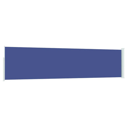 Side Awning | Blue fabric + grey steel cover