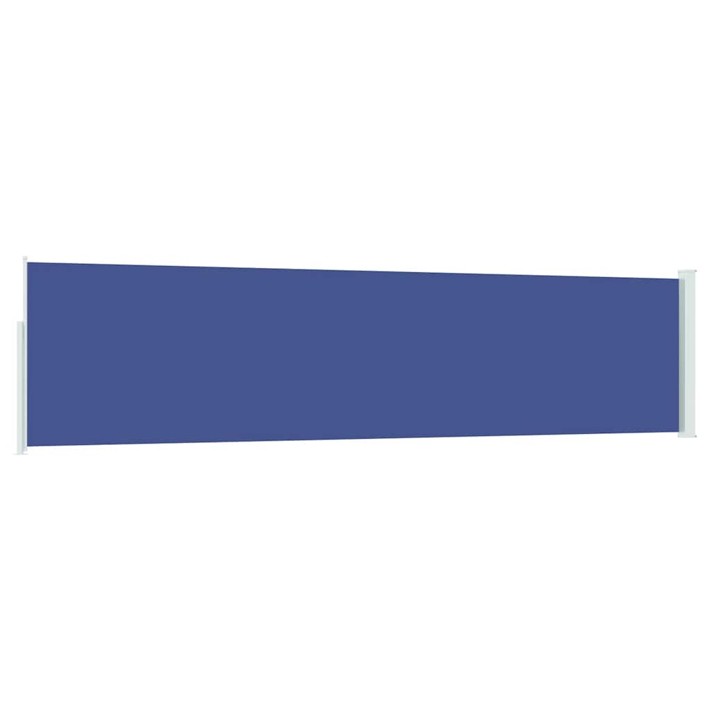 Patio Retractable Side Awning 120x500 cm Blue