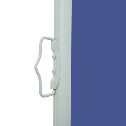 Side Awning | Blue fabric + grey steel cover