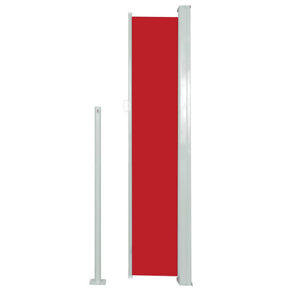 Patio Retractable Side Awning 120x500 cm Red