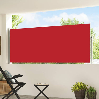 Side Awning | Red | Polyester with PU coating, powder-coated steel