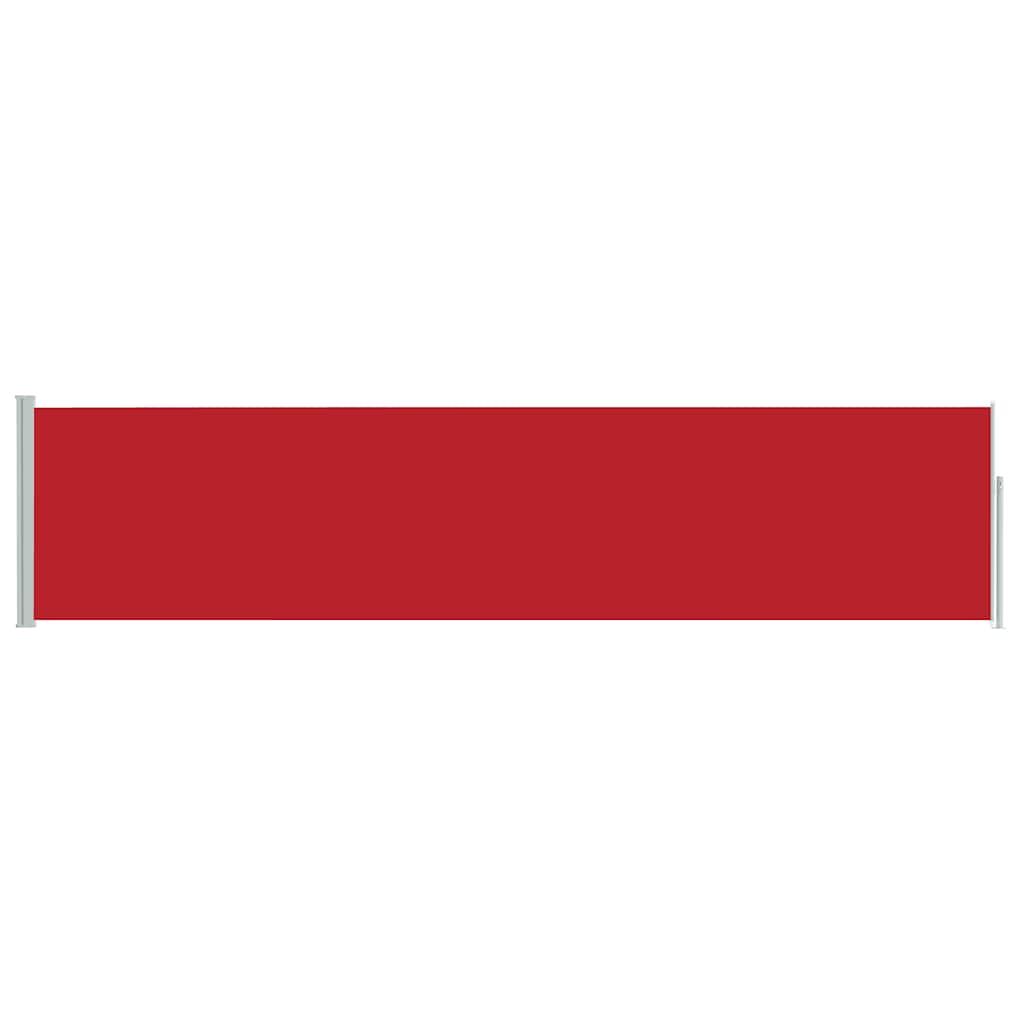 Side Awning | Red | Polyester with PU coating, powder-coated steel