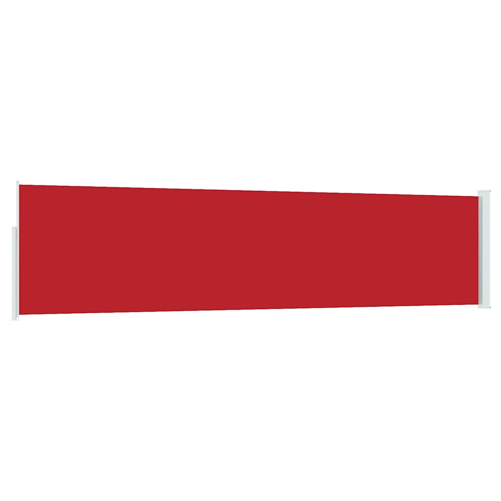 Side Awning | Red | Polyester with PU coating, powder-coated steel