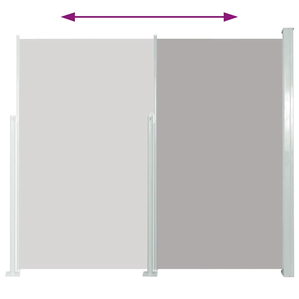 Patio Retractable Side Awning 120x500 cm Grey