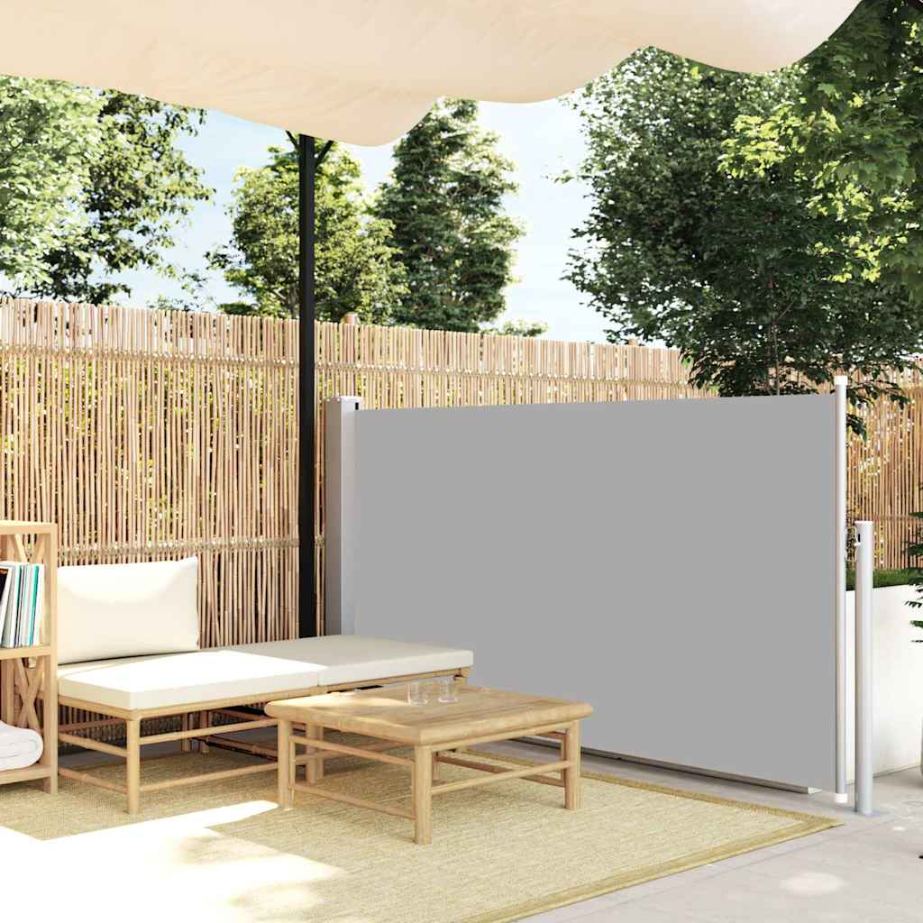 Patio Retractable Side Awning 120x500 cm Grey