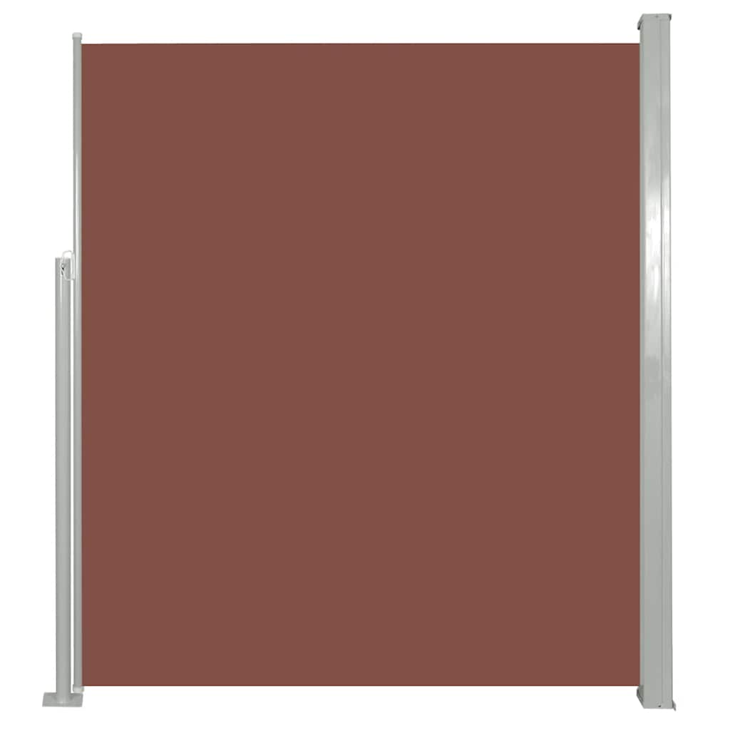 Patio Retractable Side Awning 120x500 cm Brown