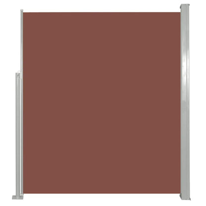 Patio Retractable Side Awning 120x500 cm Brown