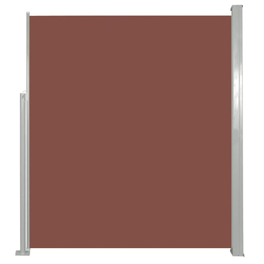 Patio Retractable Side Awning 120x500 cm Brown