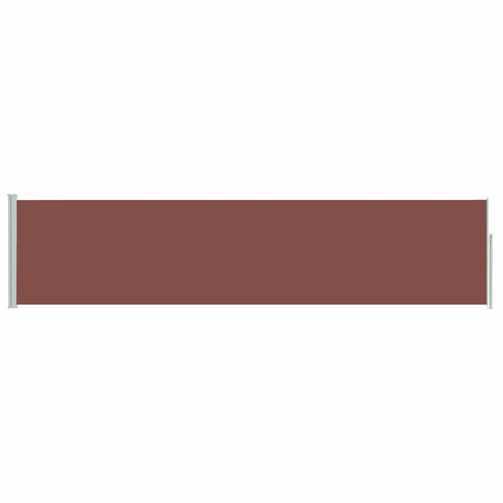 Patio Retractable Side Awning 120x500 cm Brown