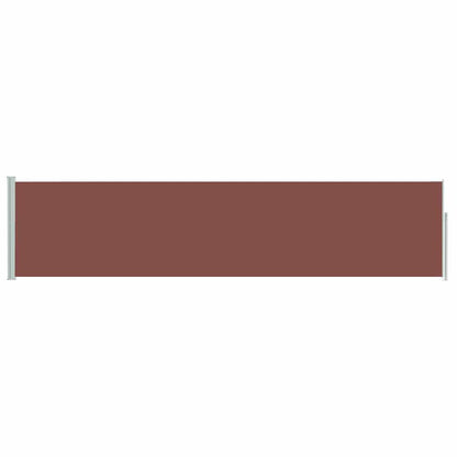 Patio Retractable Side Awning 120x500 cm Brown