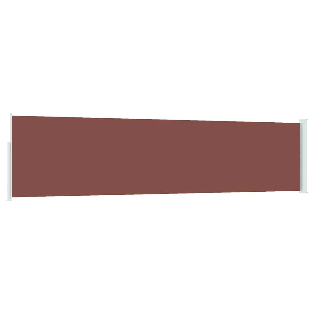 Patio Retractable Side Awning 120x500 cm Brown