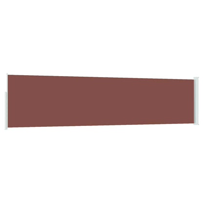 Patio Retractable Side Awning 120x500 cm Brown