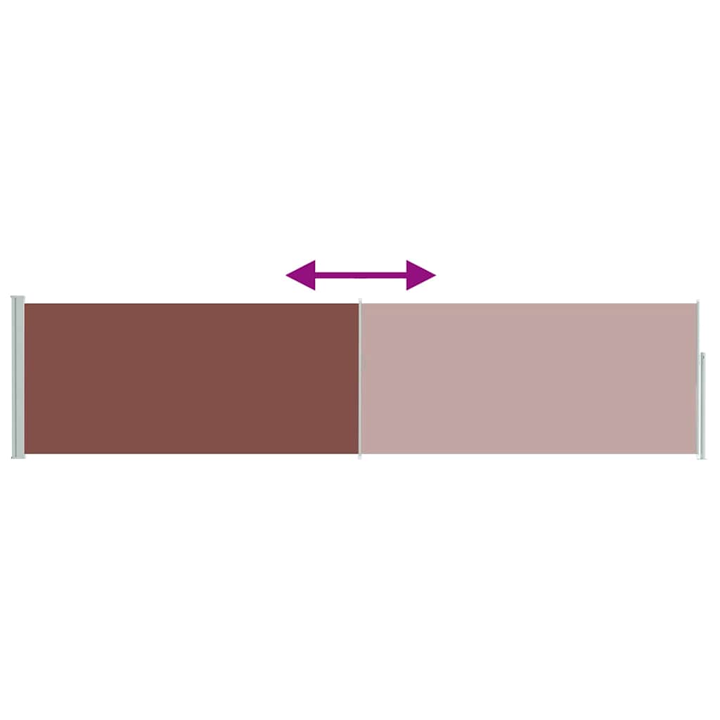Patio Retractable Side Awning 120x500 cm Brown