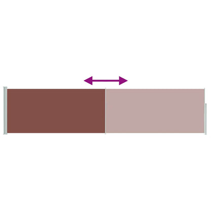 Side Awning | Brown | Polyester with PU coating, Powder-coated steel