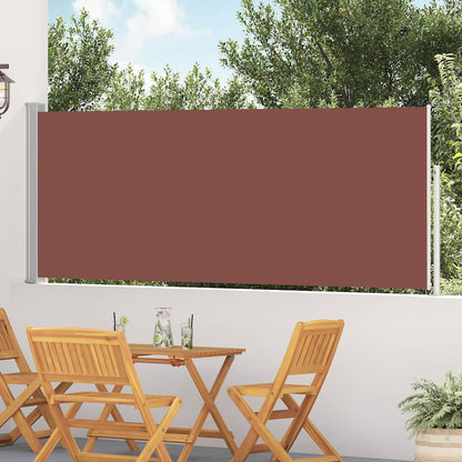 Side Awning | Brown | Polyester with PU coating, Powder-coated steel