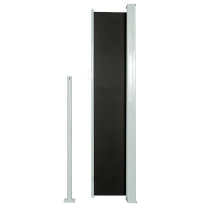 Patio Retractable Side Awning 140x500 cm Black