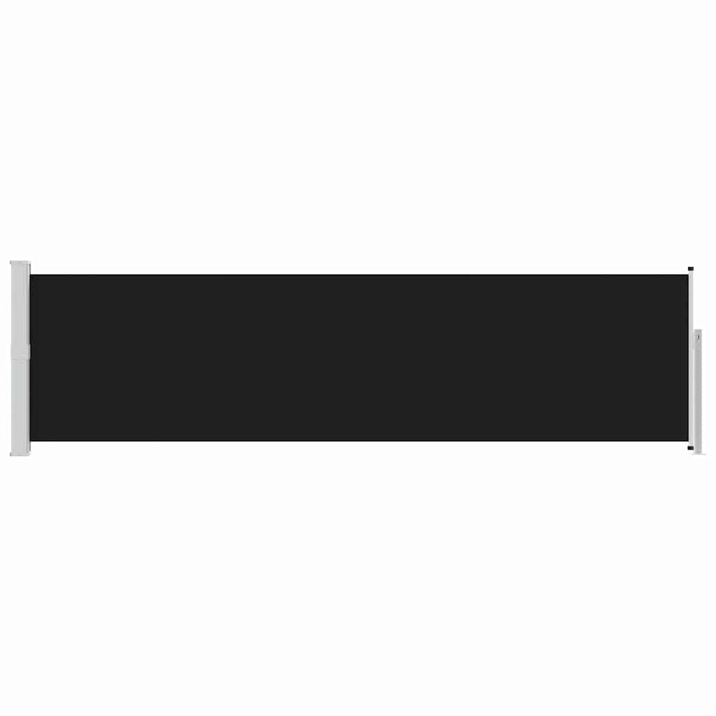 Patio Retractable Side Awning 140x514 cm Black