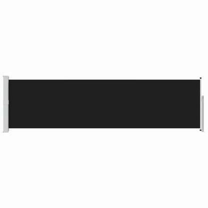 Patio Retractable Side Awning 140x514 cm Black