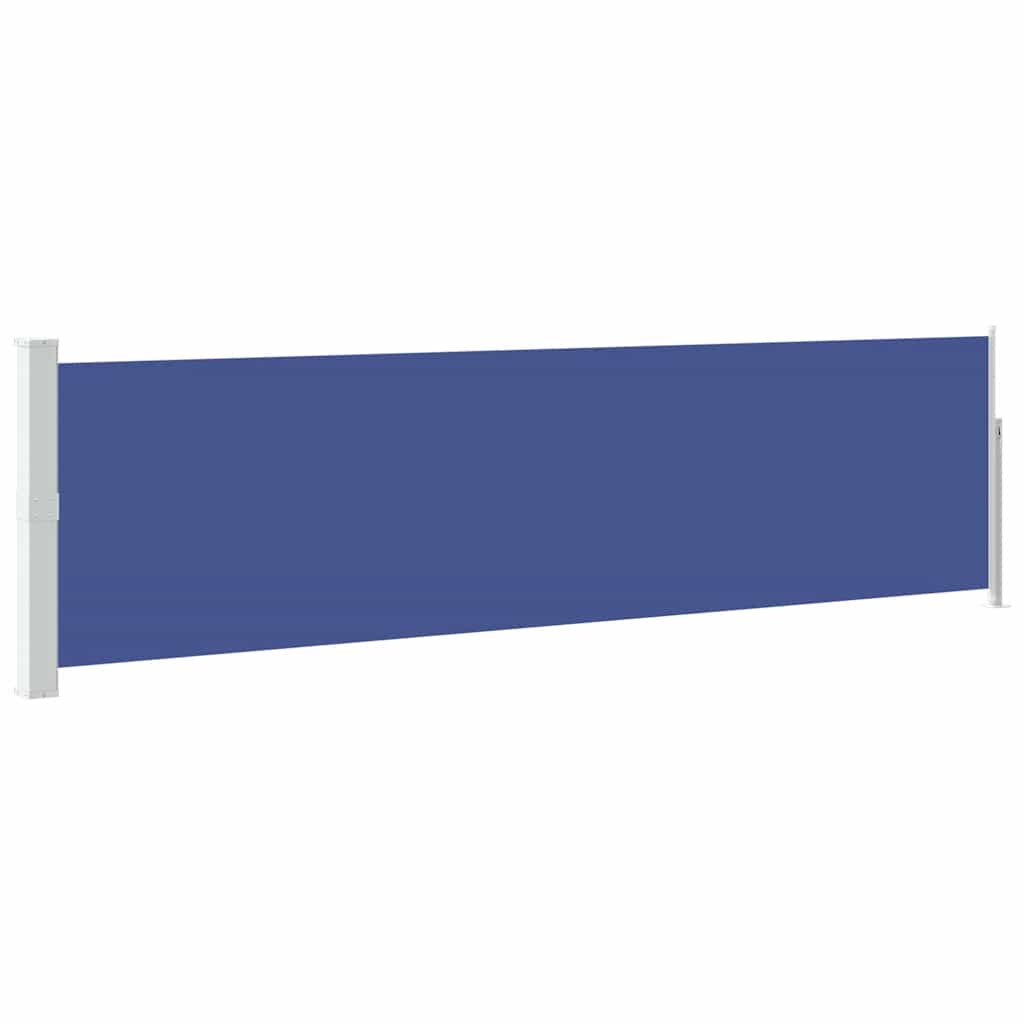 Patio Retractable Side Awning 140x500 cm Blue
