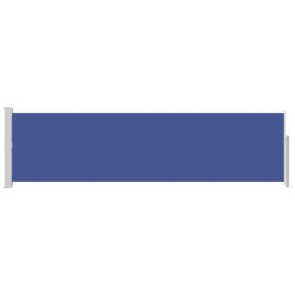 Patio Retractable Side Awning 140x500 cm Blue