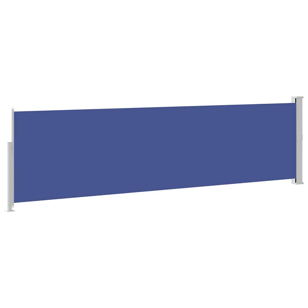 Patio Retractable Side Awning 140x500 cm Blue