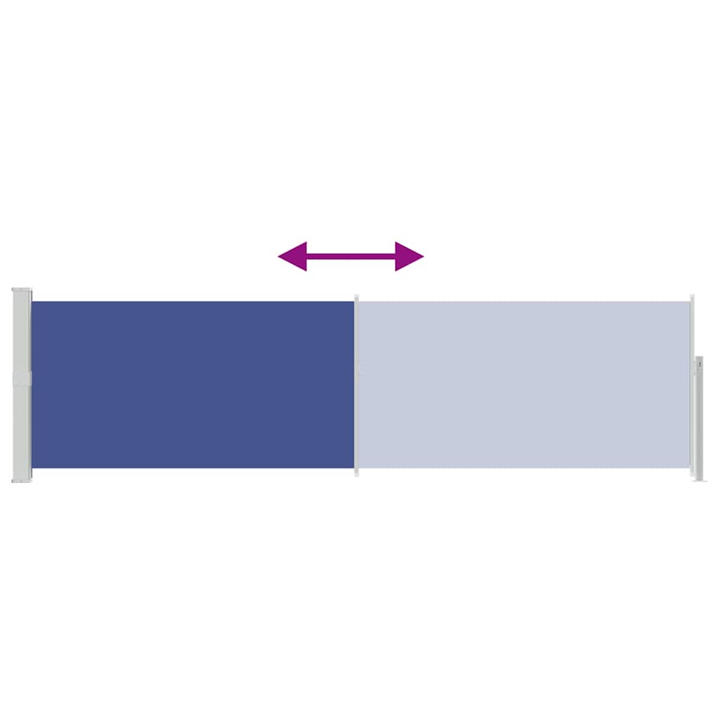 Patio Retractable Side Awning 140x500 cm Blue
