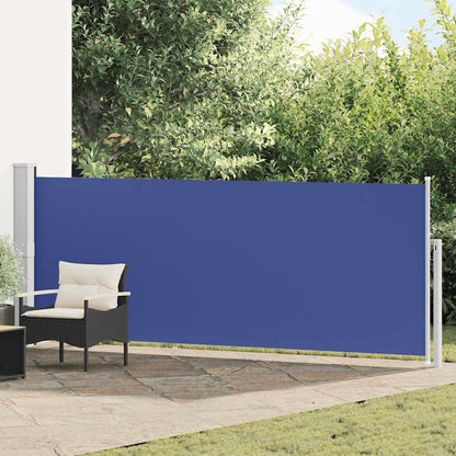 Patio Retractable Side Awning 140x500 cm Blue