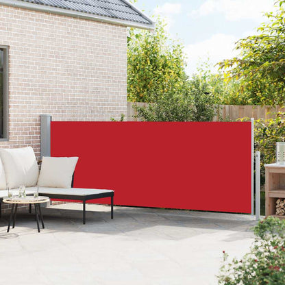 Side Awning | Red fabric, grey steel