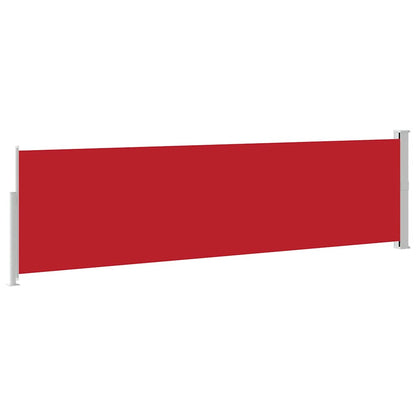 Side Awning | Red fabric, grey steel