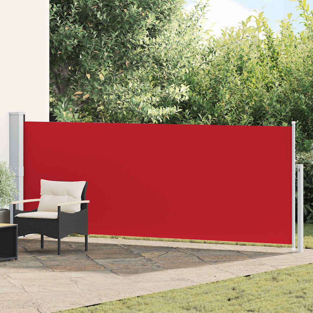 Side Awning | Red fabric, grey steel