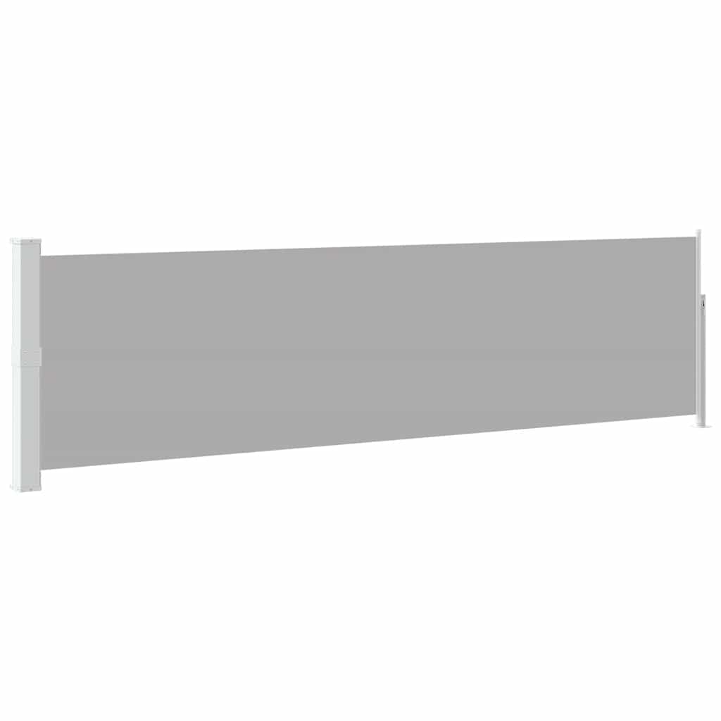 Patio Retractable Side Awning 140x500 cm Grey