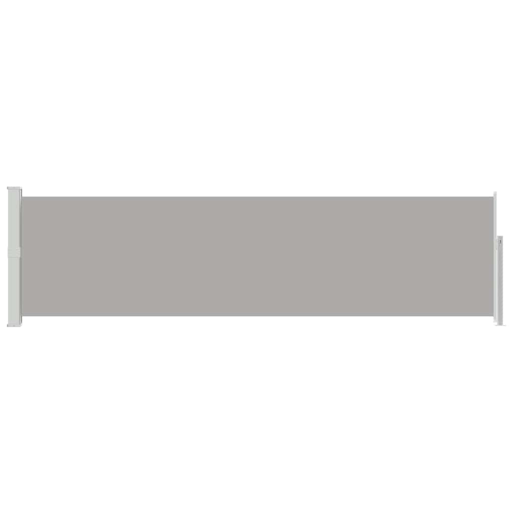 Side Awning | Grey | Polyester, Powder-Coated Steel | 140 x 500 cm