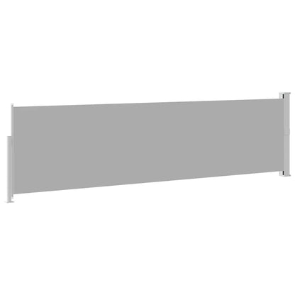 Side Awning | Grey | Polyester, Powder-Coated Steel | 140 x 500 cm