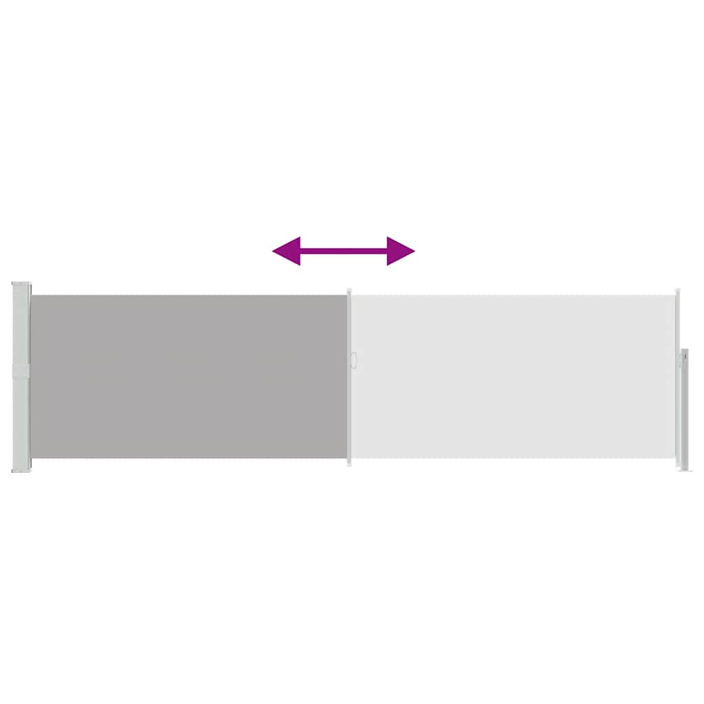 Patio Retractable Side Awning 140x500 cm Grey