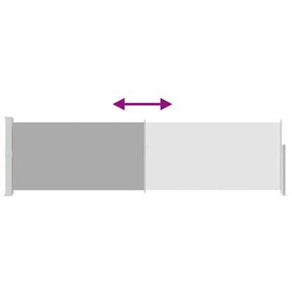 Patio Retractable Side Awning 140x500 cm Grey
