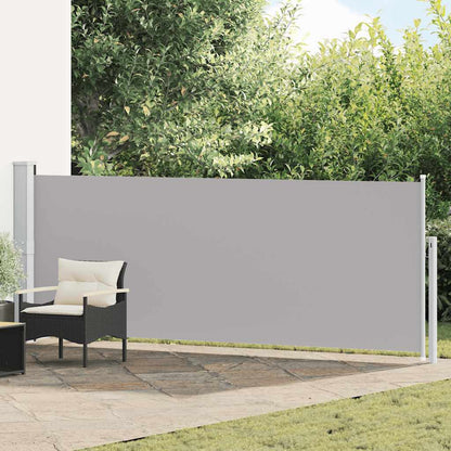 Side Awning | Grey | Polyester, Powder-Coated Steel | 140 x 500 cm
