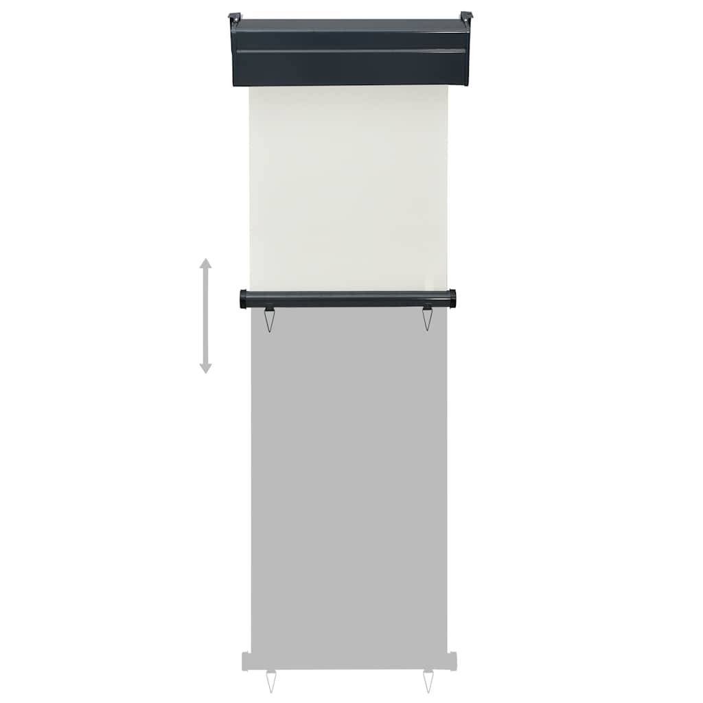 Balcony Vertical Awning | Cream | Polyester, Aluminium, Steel | 65x250 cm