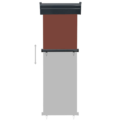 Balcony Side Awning 65x250 cm Brown