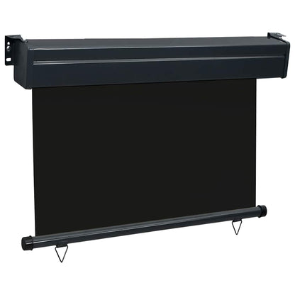 Balcony Side Awning 85x250 cm Black