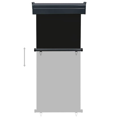 Balcony Side Awning 85x250 cm Black