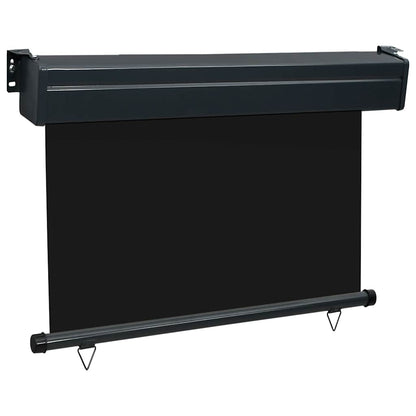 Balcony Side Awning 105x250 cm Black